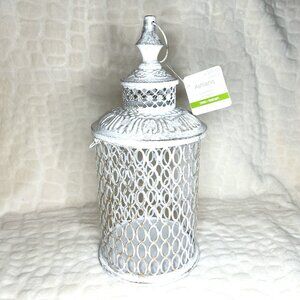 NWT-Ashland White Metal Lantern